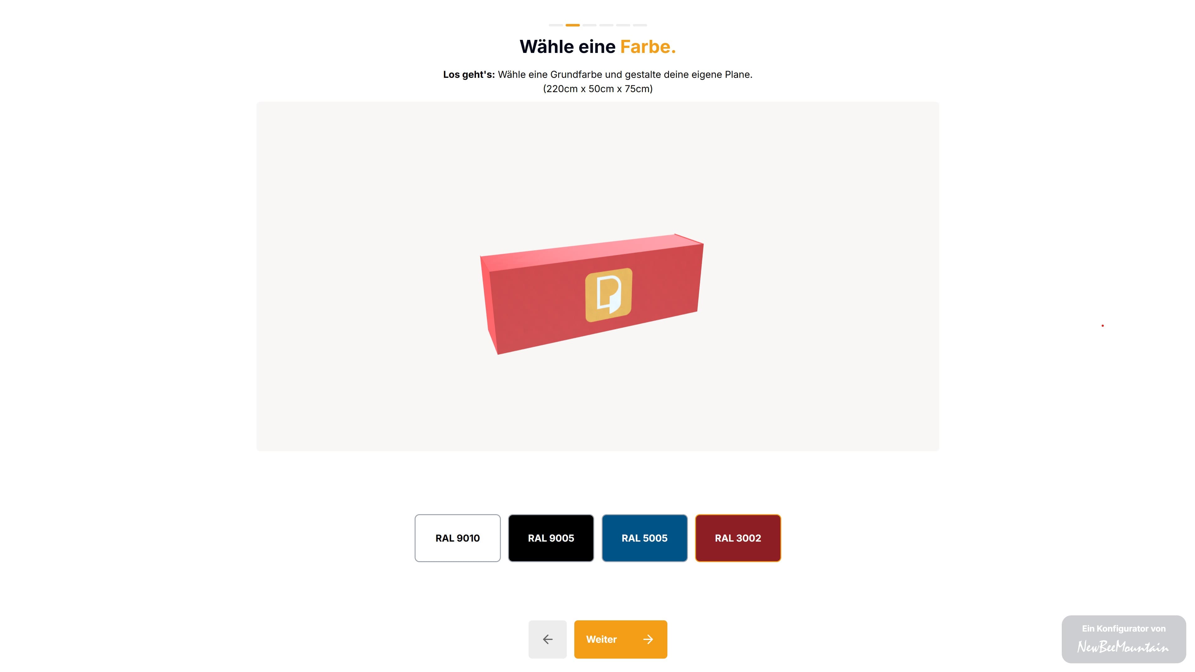 Biertischplanen Konfigurator