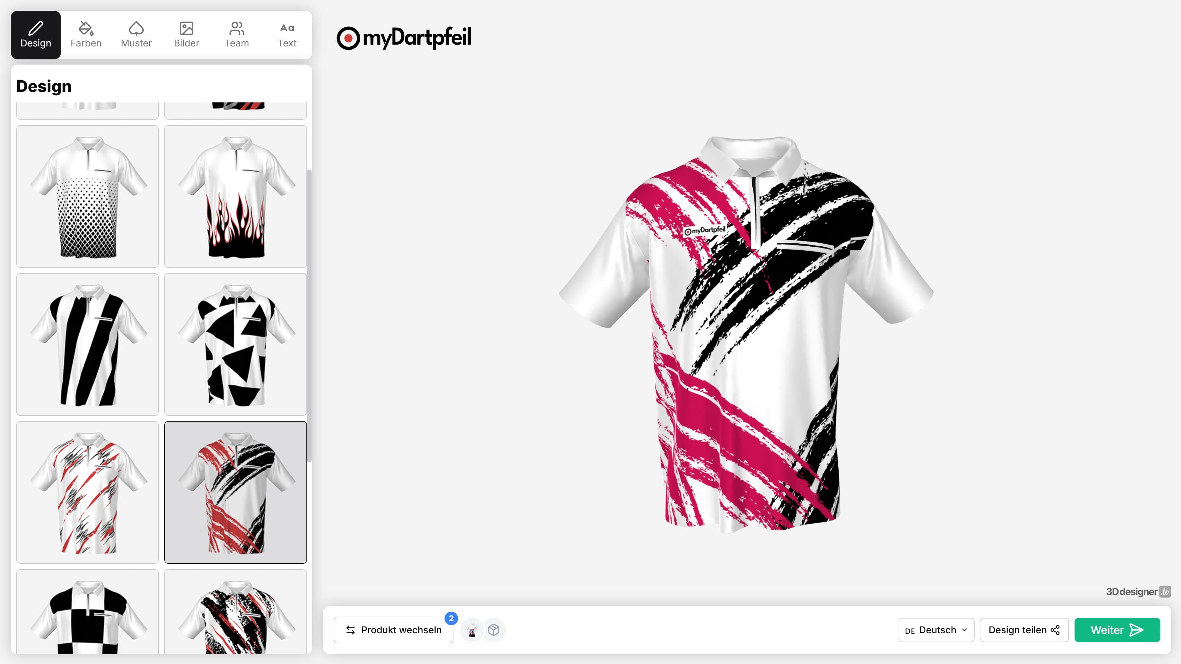 Dart Jersey Designer